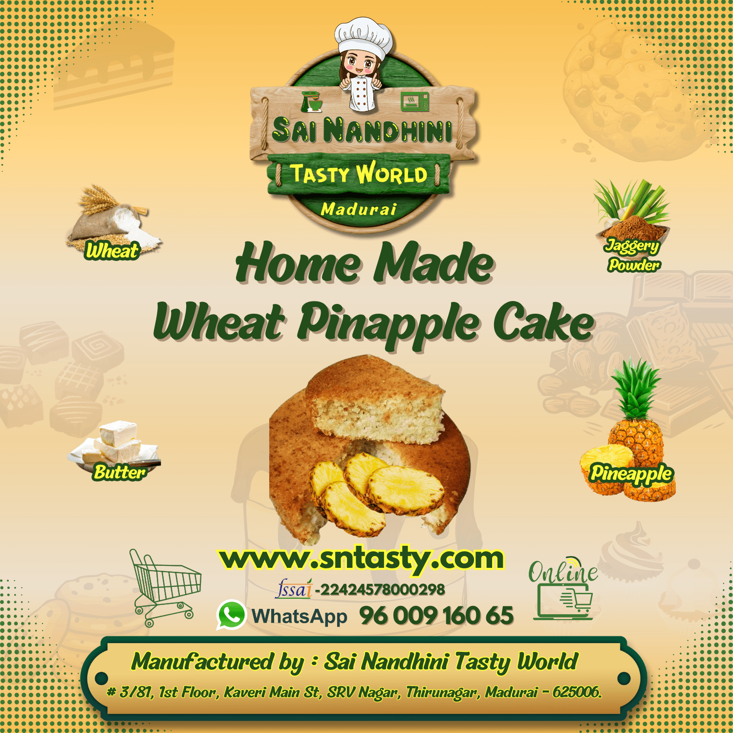 Wheat Pinapple Cake