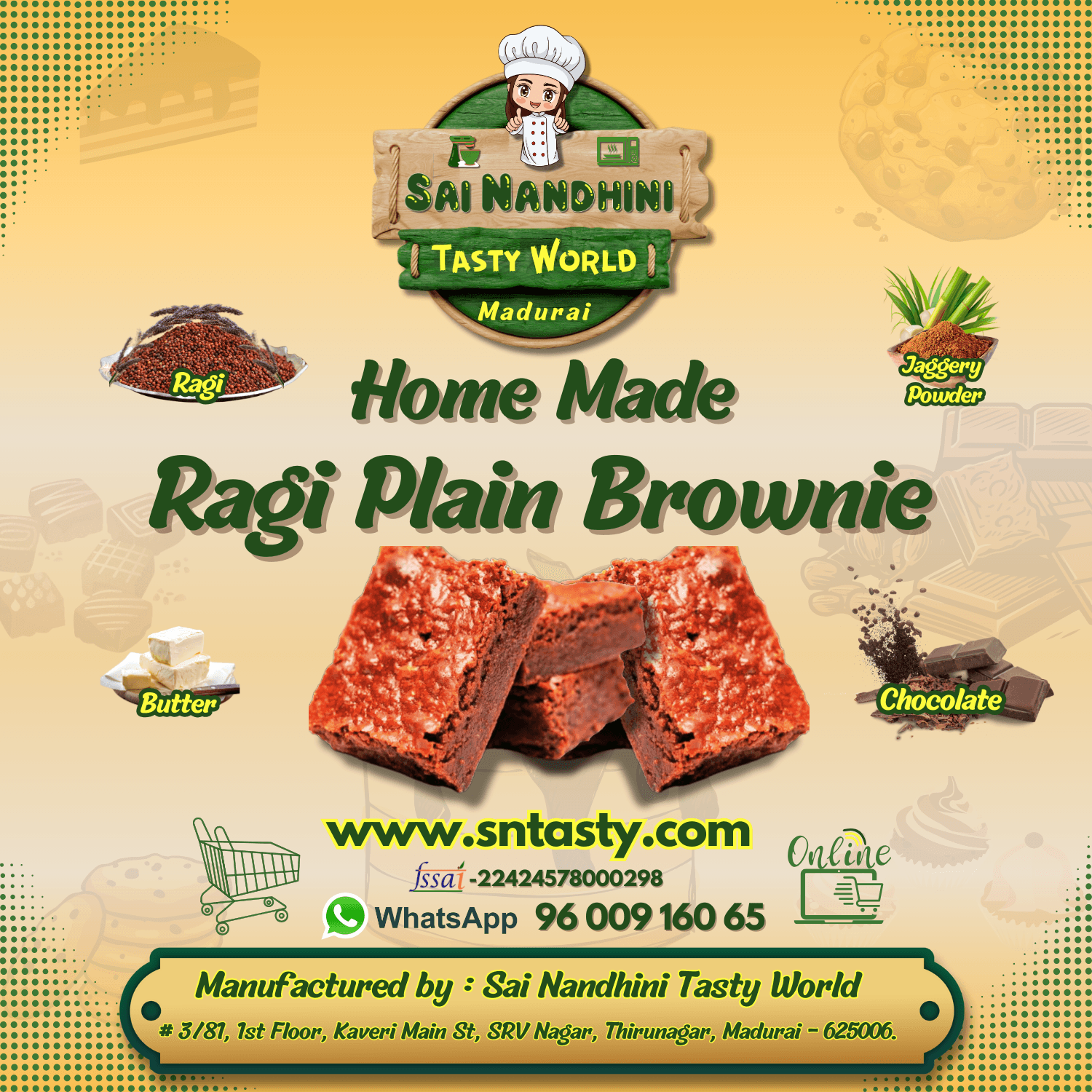 Ragi Plain Brownie