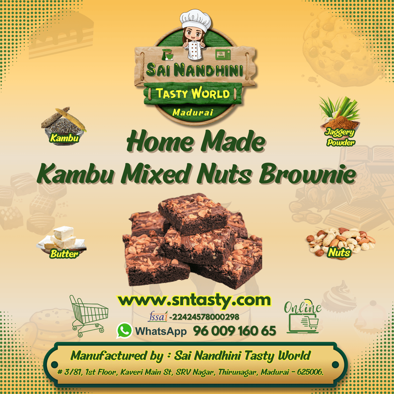 Kambu Mixed Nuts Brownie