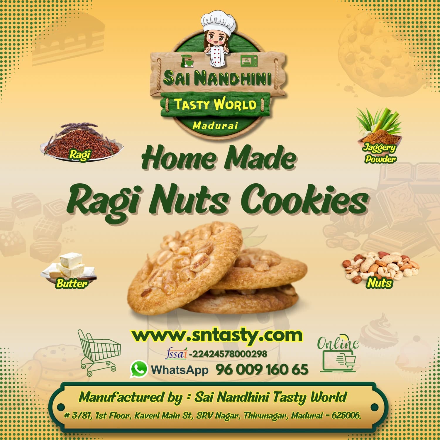 Ragi Nuts Cookies